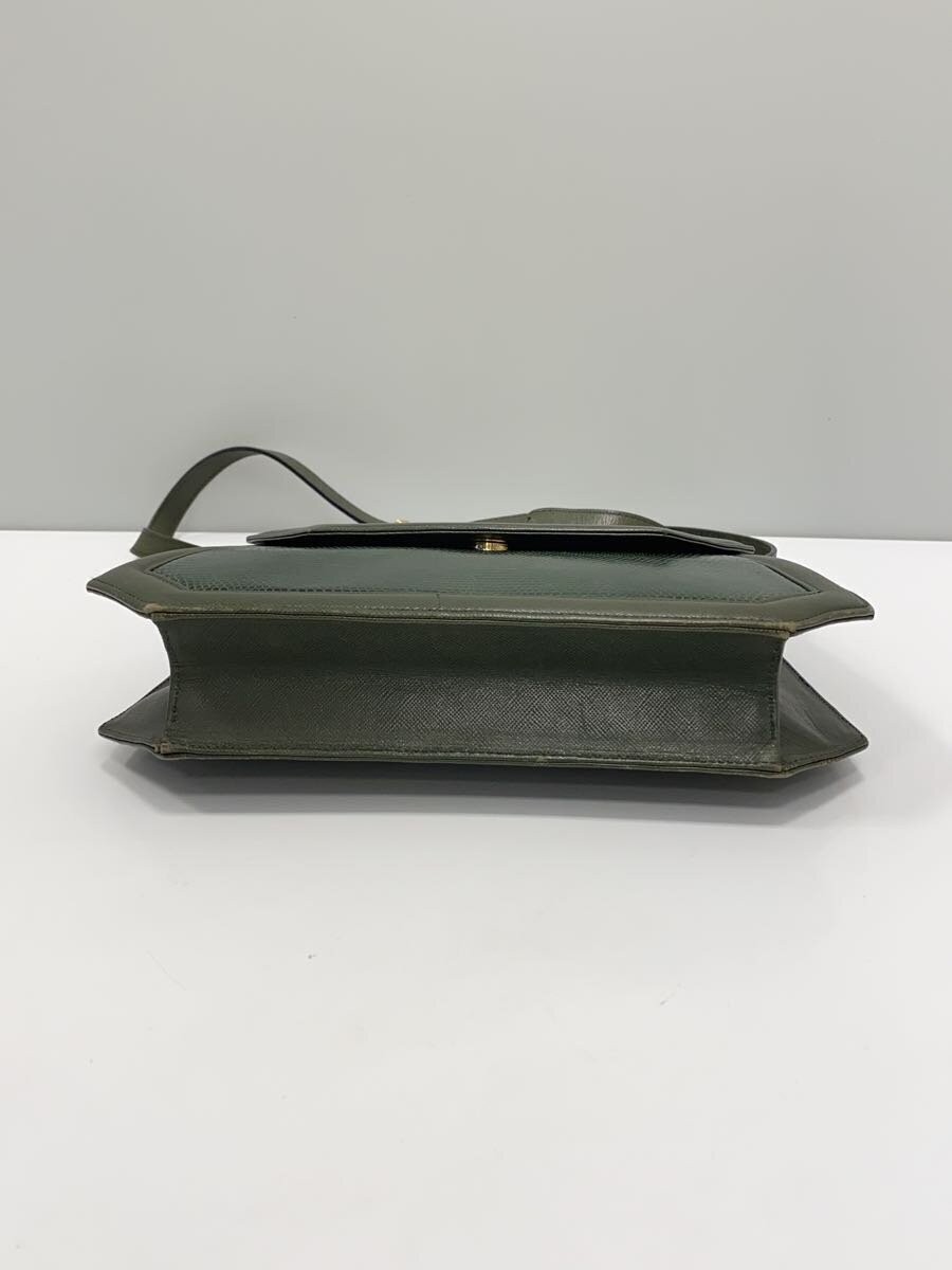 Borsa a tracolla Yves Saint Laurent in pelle verde usata elegante classica