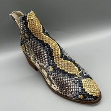 Steve Madden Conspire Ankle Boots Cut Out Snake Brown Black Studded Womens Uk 5