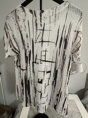 Impulse California Abstract Textured Sequined Top XL (stretchy)