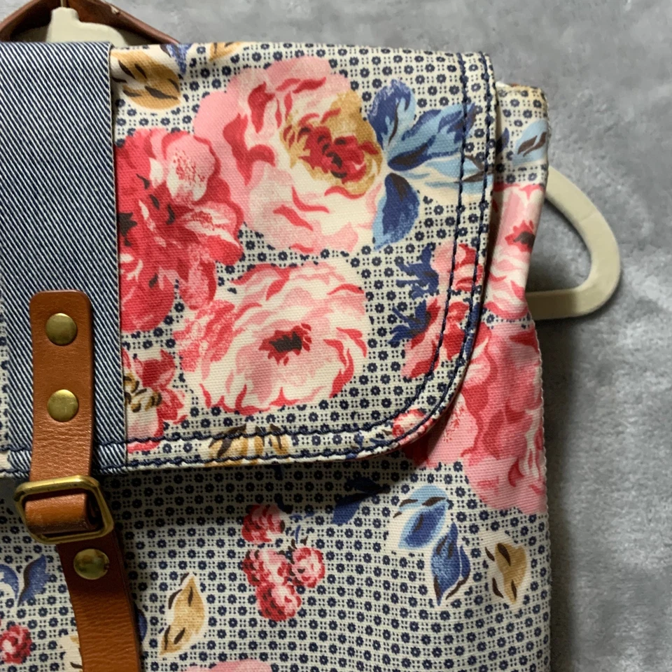 Mochila floral Cath Kidston London correas ajustables cremallera bolsillo defecto Foto 4 de 4