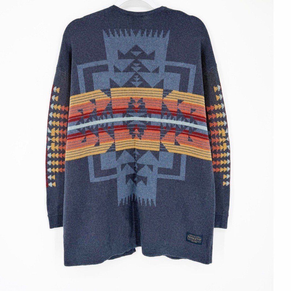 Pendleton Chief Aztec Pattern Open Front Cardigan… - image 8