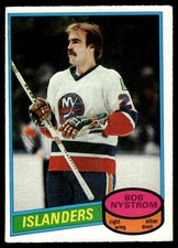 1980-81 O-Pee-Chee Vintage OPC Set Break Bob Nystrom New York Islanders #102