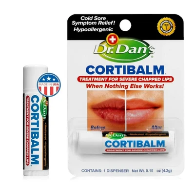 DR. DAN’S Dr Dan's CortiBalm Lip Balm for Dry Cracked & Chapped Lips | UK POST