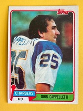 John Cappelletti 1981 Topps Football Card #337 Heisman San Diego Chargers