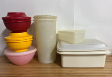 Vintage Tupperware Mixed Lot 6 pieces with lids