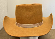 Resistol XXX Beaver 4221 Calgary Sz 7 Western Hat Whiskey Color 3 1/2" Brim