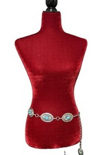 Womens Concho Belt Ariat VGC Chain Silver Small Free Ship 