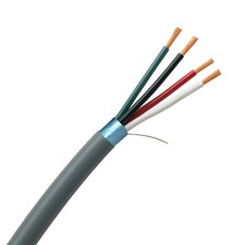 22/4 Security Alarm Wire Cable Stranded Shielded 4 Conductor 22 AWG CL3R 1000ft