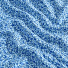 Timeless Treasures Bee Kind Packed Blue Wildflowers Cotton Fabric by the Yard