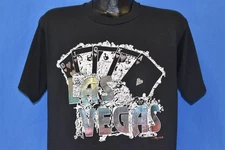 vintage 90s LAS VEGAS RAINBOW ROYAL FLUSH POKER CASINO TOURIST t-shirt LARGE L