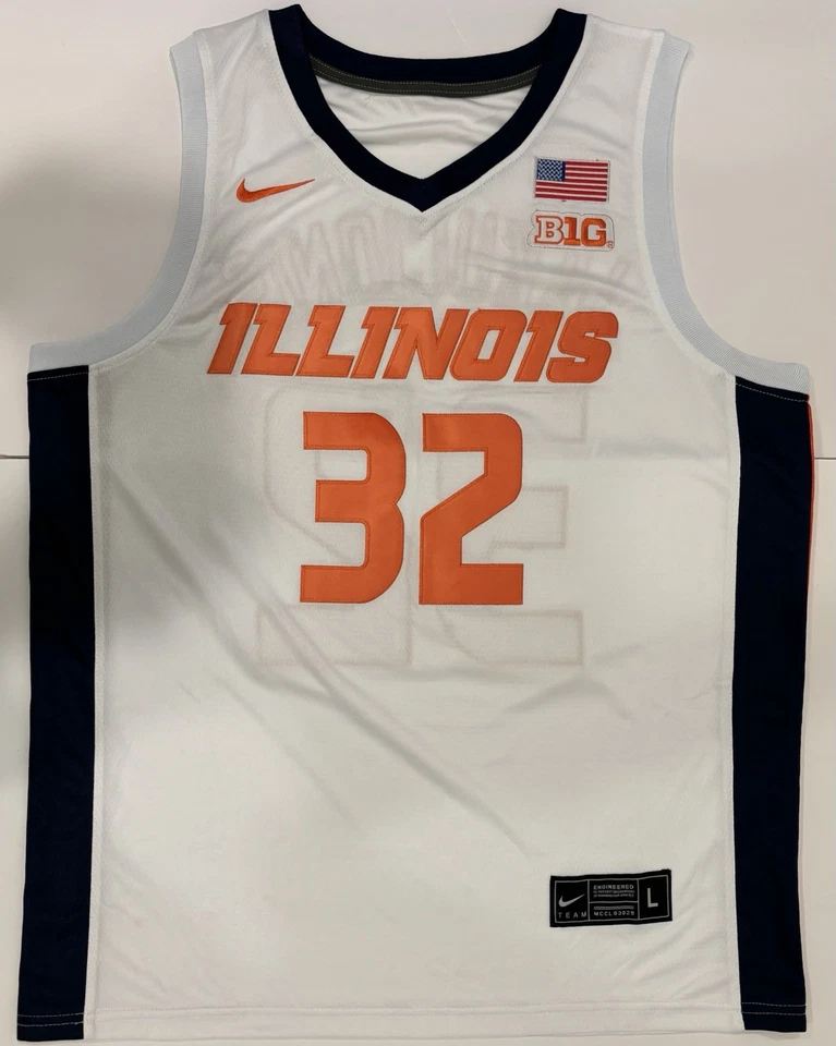 Kasparas Jakucionis Autographed/Signed Illinois Fighting Jersey Exact Proof Heat - Image 2 of 4