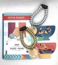Disney 2 Gift Card Wristlets Mickey Donald Food Wine Festival 2025 $0 & Passport