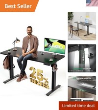 Electric Standing Desk Adjustable - 48 x 24 Inch Sit Stand up Desk with Cable...
