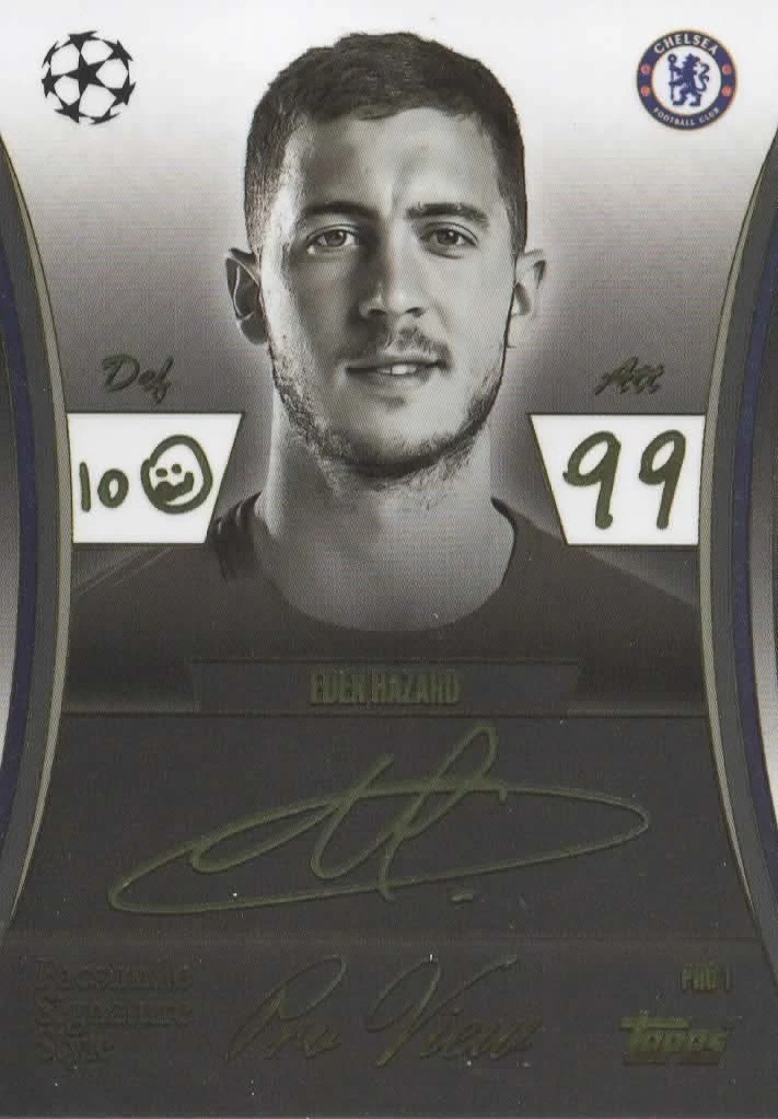 FICHE FOOTBALL CARD EDEN HAZARD 2017 CHELSEA PREMIER LEAGUE