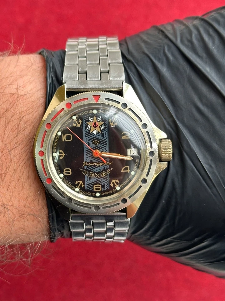 Watch Vostok Komandirskie Wostok Vintage Wristwatch USSR Rare Soviet - Image 3 of 4