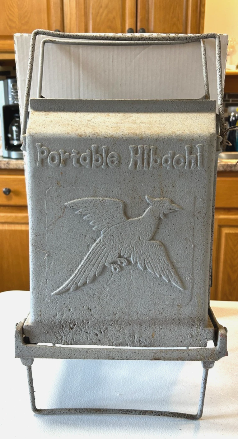 Vintage Folding Hibachi Portable Cast Iron Charcoal Grill, Heavy & Solid
Opens in a new window or ta