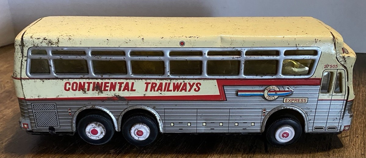 Vintage Japan Continental Trailways Express Silver Eagle Bus 27505