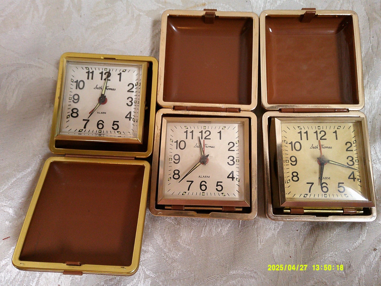 3 vintage non working seth thomas travel alarm clocks photo 3 vintage non working seth thomas travel alarm clocks photo