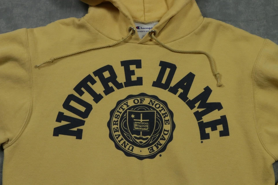 Moletom com capuz irlandês Notre Dame luta masculino pequeno amarelo futebol americano NCAA - Imagem 2 de 4