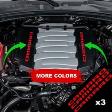 X3 Fits 2016-2024 Chevy Camaro Ss Lt1 6.2l Fuel Rail Engine Cover Decal Letters X3 Fits 2016-2024 Chevy Camaro Ss Lt1 6.2l Fuel Rail Engine Cover Decal Letters