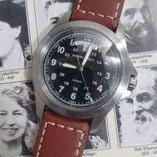 Orologio Uomo Hamilton Khaki Field King Quartz H644510 Data Giorno Autentico Usato JP