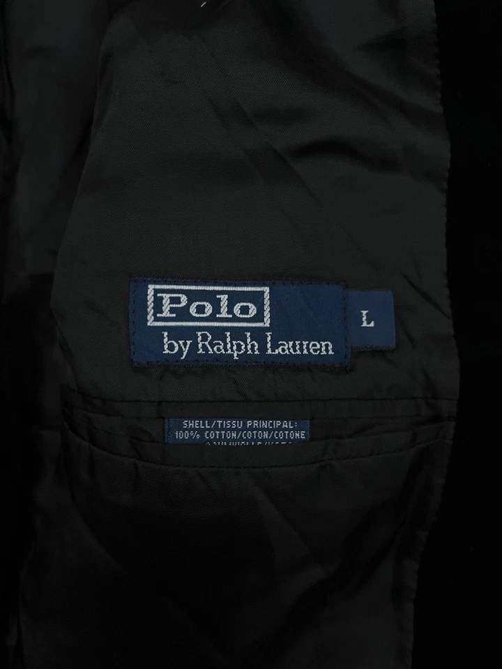 Chaqueta Polo Ralph Lauren BLAZER Terciopelo Negra Hombre Talla Grande De Colección Foto 4 de 4