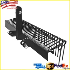 60" 3 Point Heavy Duty Steel Pine Straw Rake for Cat-0 &Cat-1 Tractor Attachment