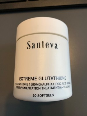 Santeva Glutathione 1500mg L-Glutathione 60 Sofgels. Collagen. Vitamin C.