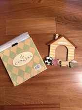 Dog House Photo Frame Leash Holder 3 Hooks Picture NEW In Box Add Name