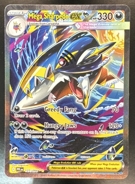 Mega Sharpedo ex #127 (Phantasmal Flames)