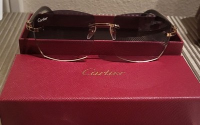 Cartier C Decor Sunglasses Grey Lens White Buffalo Horn - Square Buffs