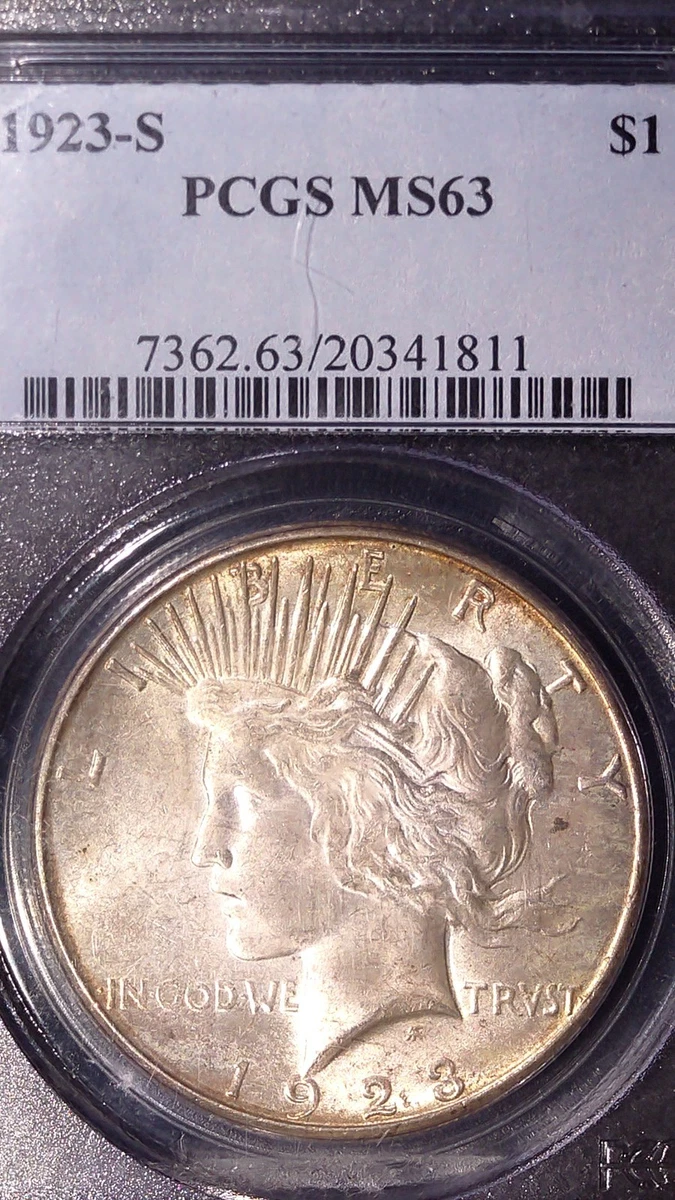 25+ MS 63 Graded 1923 Year Peace Dollars (1921-1935) for sale