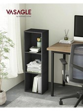 Custos Collection, Bookshelf, 3-Tier Bookcase, Book Shelf, Open Storage Shelf