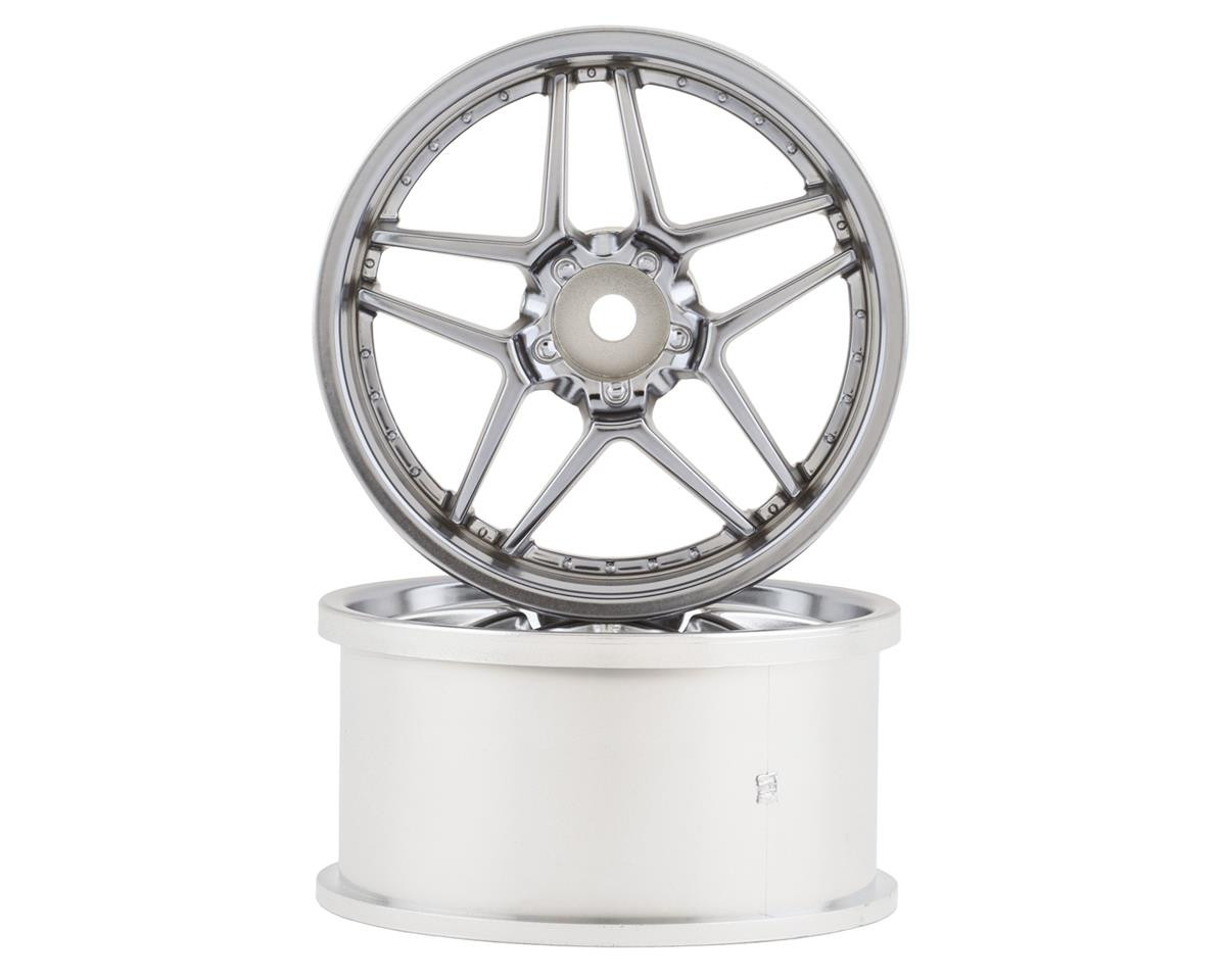 Topline Blitz BRW03 5-Split Spoke Drift Wheels (Matte Chrome) (2