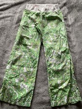 Lilly Pulitzer Beach Wide Leg Pants Medium Drawstring Tie s16