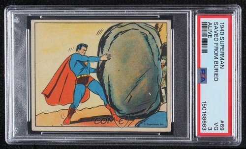 1940 Gum Inc Superman #69 Saved From Buried Alive