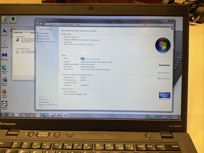 Lenovo Thinkpad X1 Carbon Intel Core i7-3667U 2.0GHz 8GB RAM