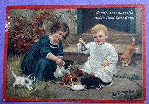 1913 C.I. Hood Sarsaparilla Advertising Trade Card-"Purifies Blood","Cures Acne"