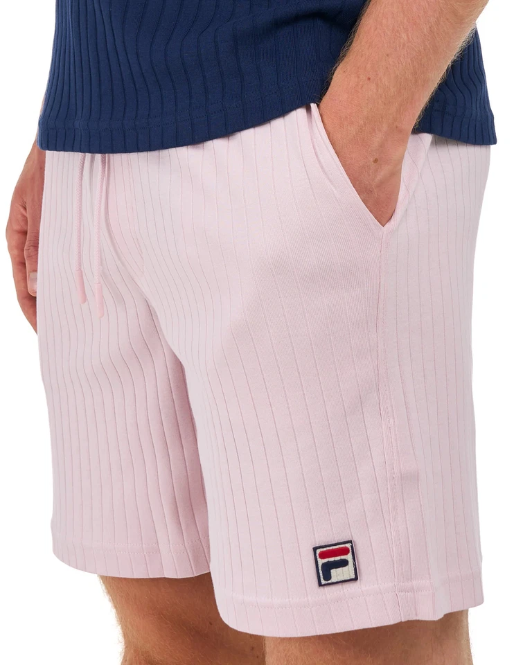 Fila Vintage Conrad Ribbed Shorts Soft Pink - Image 1 of 1