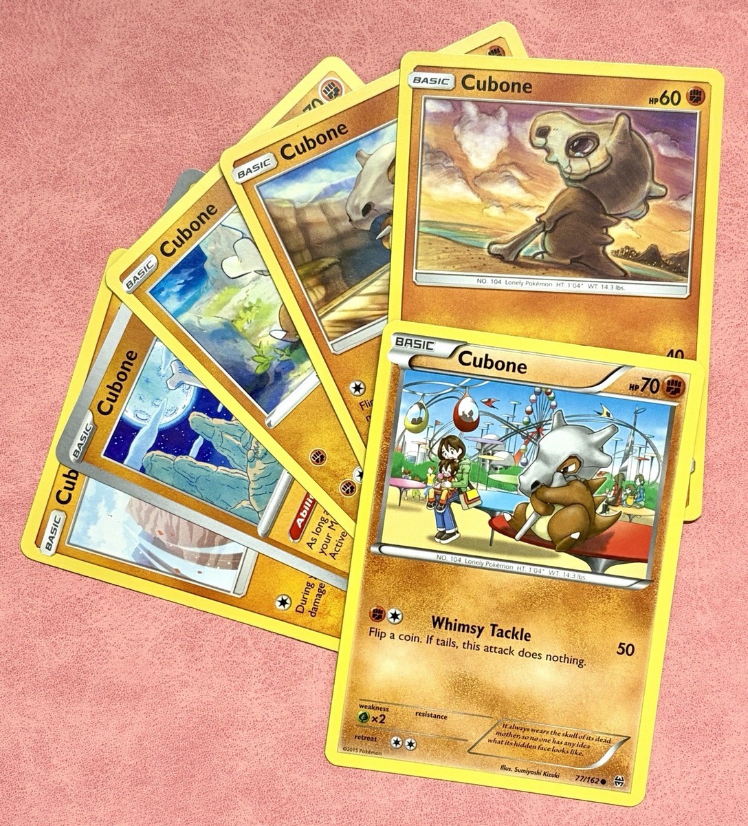 all cubone pokemon cards Marowak 105/165 - - 151 - Evolution 2 Card Set - Holo Rare Fighting Hit Twice (10x) Flip 2 coins Every English Cubone Card (Favorite