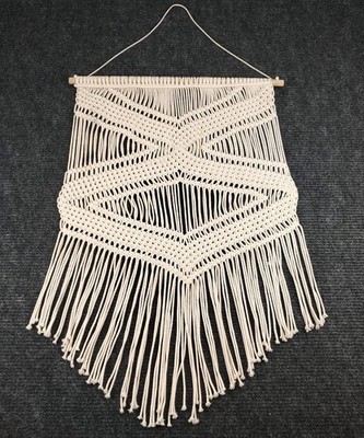 Handmade modern Macrame wall hanging bohemian vibes,beige,100%cotton,decor