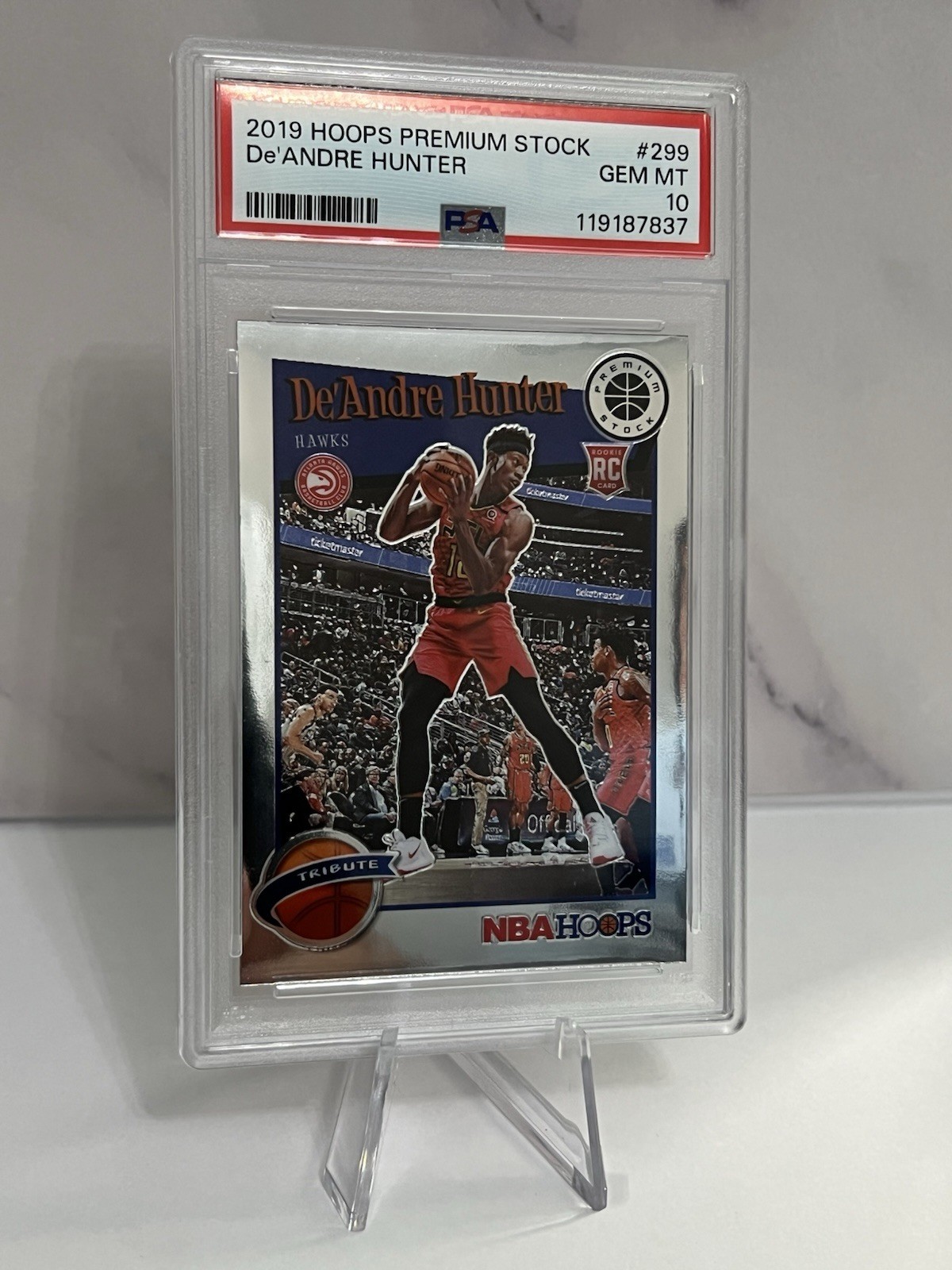 2019 Hoops Premium Stock De'Andre Hunter ROOKIE RC #299 PSA 10 Gem Mint 💎