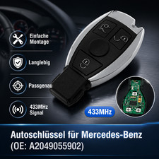 3 Tasten Funkschlüssel BGA Transponder Chip 433MHz Mercedes W204 W221 Schlüssel 3 Tasten Funkschlüssel BGA Transponder Chip 433MHz Mercedes W204 W221 Schlüssel