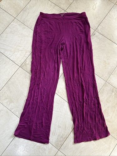 Faded Glory Sleepwear Pants Size M Magenta Waist Pull On - Picture 3 of 5