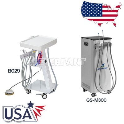Dental Mobile Portable Delivery Unit System 4Hole w/Socket/Electric Suction Unit