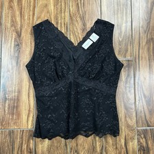 Vintage Y2K 90s Worthington Black Lace Top P L Whimsigoth Romantic Fairy Grunge