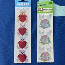 2 New Sticker Packs, Hambly Studios Bear Holding Heart And Sandylion Wedding Set