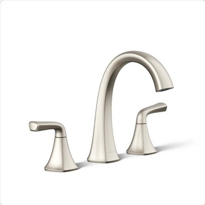 #ad KOHLER Sundae 8 in. Widespread 2 Handle Bathroom Sink Faucet in Brushed Nickel $81.75