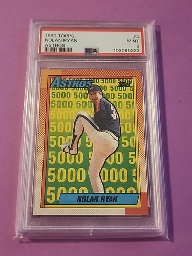 1990 Topps #4 Nolan Ryan - Astros PSA 9