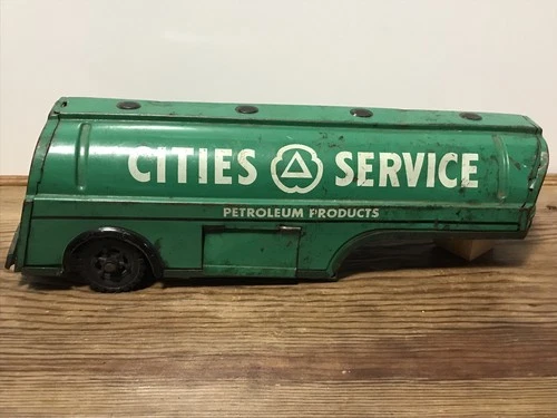Marx Cities Service Tanker Tractor Trailer Pressed Steel Toy Gas Oil